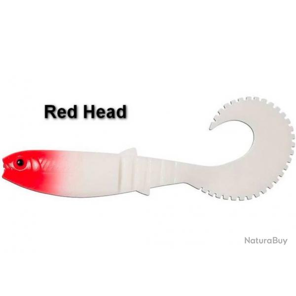 Leurre souple Savage Gear Cannibal curltail 12cm red head