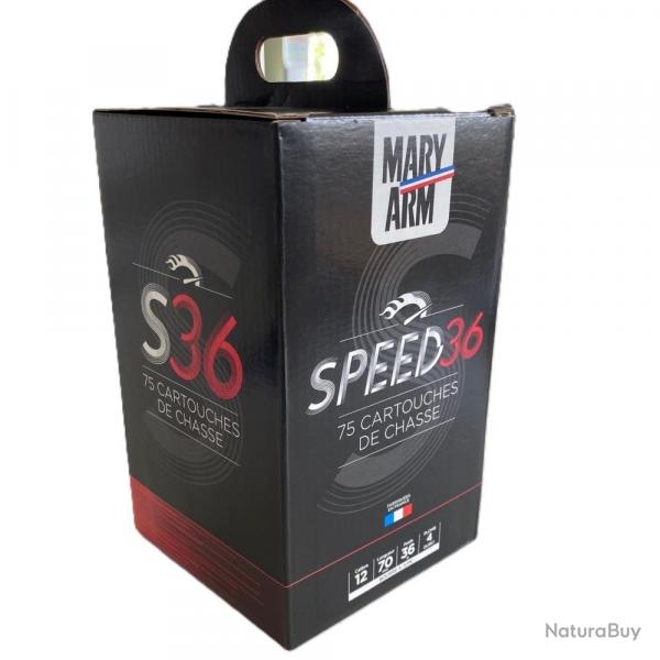 PACK 75 CARTOUCHES MARY ARM SPEED 36 12/70 BOURRE JUPE