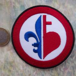 écusson collection patch lys sacré coeur insigne tissu
