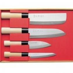 Coffret 4 couteaux Sekiryu Nakiri 16,5 cm - Santoku 16,5 cm - Kodeba 10,5 cm - Petty 12 cm