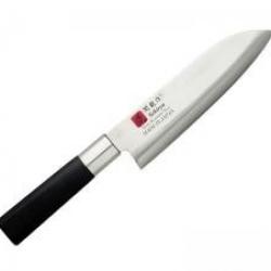 Couteau Sekiryu SANTOKU lame 16,5cm acier inox 420J2 manche en ABS noir