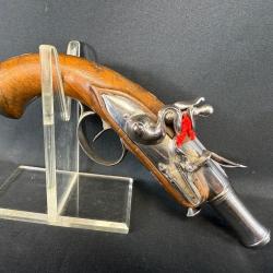 MAGNIFIQUE PISTOLET DE VOYAGE À SILEX