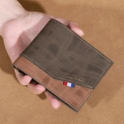 Portefeuille Marron Homme Robuste et Compact - Style Traditionnel, Nombreux Rangements - Vintage