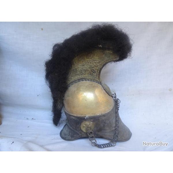 = lot rare casque  offiicier dragons  garde Royale  1814 - 1815 = bombe a la minerve