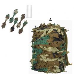 Housse de Sac à Dos 3D Camouflage Feuille - Chasse, Airsoft, Paintball, Outdoor Jungle L