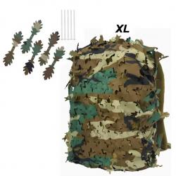 Housse de Sac à Dos 3D Camouflage Feuille - Chasse, Airsoft, Paintball, Outdoor Jungle XL