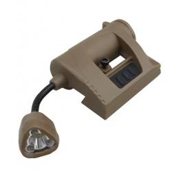 Lampe Tactique pour Casque 3 Modes LED Montage Rail ARC  Airsoft Chasse Militaire Tan