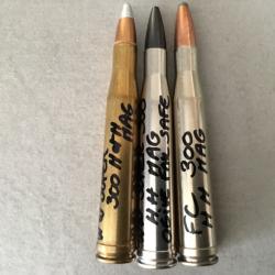 Superbe lot de munitions pour collection en 300 Mag