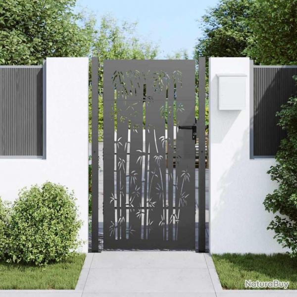 Porte de Jardin Autre Noir 105 x 175 cm Acier peint par poudre