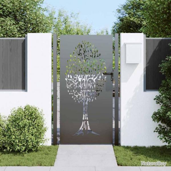 Porte de Jardin Autre Noir 105 x 175 cm Acier peint par poudre
