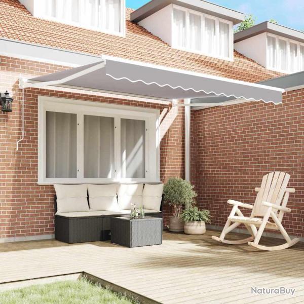 Auvent manuel rtractable gris clair 350x250 cm