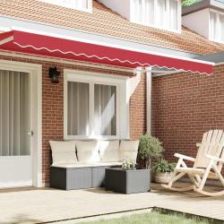 Valence de store rouge 3.8x0.2 m pour cadre de 4 m