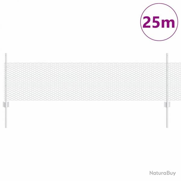 Set de Cltures de Jardin Set de 2 Acier galvanis 25 x 0,5 m