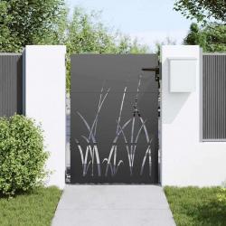Porte de Jardin Noir 105 x 150 cm Acier peint par poudre