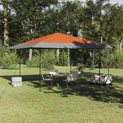 Tente à abri Orange 400 x 400 x 227 / 236 / 245 cm Tissu Oxford
