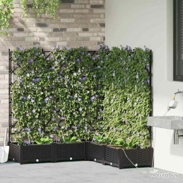 Jardinires de jardin 1 pc Noir 120 x 120 x 126 cm Plastique