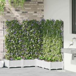 Jardinières de jardin 1 pc Blanc 120 x 120 x 126 cm Plastique