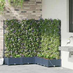 Jardinières de jardin 1 pc Gris 120 x 120 x 126 cm Plastique