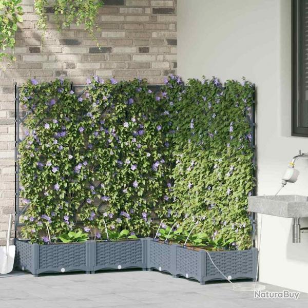 Jardinires de jardin 1 pc Gris clair 120 x 120 x 126 cm