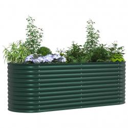 Jardinière en hauteur Verte 240x80x81 cm en acier galvanisé