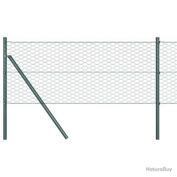Clture hexagonale Vert 0,8 x 50 m Acier