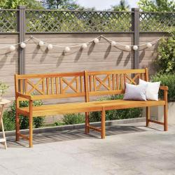 Banc de jardin 220x56x90 cm en bois massif d'acacia