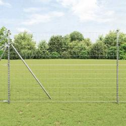 Clôture Euro avec 7 poteaux 1.6 x 10 m en acier galvanisé