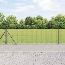 Clôture Euro avec 13 poteaux flasqués de 0,6 x 25 m en acier galvanisé