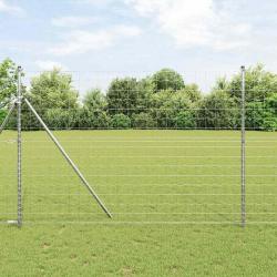 Clôture Euro avec 7 poteaux 1,6 x 10 m en acier galvanisé
