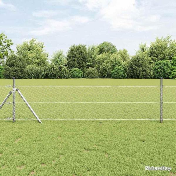 Clture hexagonale 0.5x50 m en acier galvanis