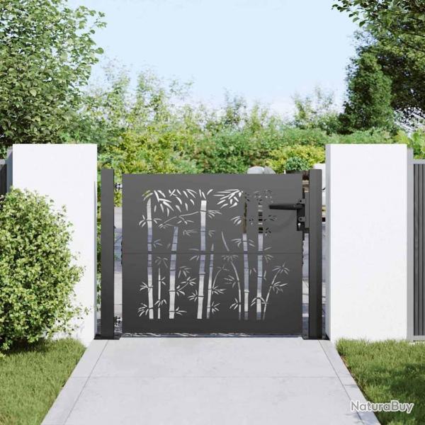 Porte de Jardin Autre Noir 105 x 100 cm Acier peint par poudre