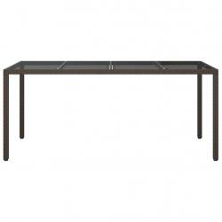 Table à manger de jardin Marron 190x90x75 cm Poly Rattan