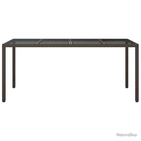 Table  manger de jardin Marron 190x90x75 cm Poly Rattan
