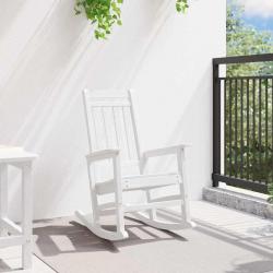 Chaise Berçante de Jardin Blanche 70x92x107 cm HDPE