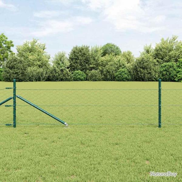 Clture hexagonale verte 0,4x25 m en acier