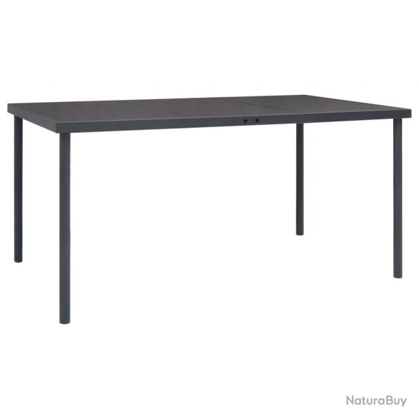 Table  dner d'extrieur Anthracite 150x90x74 cm Acier