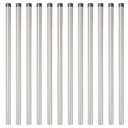 Poteaux de clôture 12 pcs Argent 110 cm Acier galvanisé