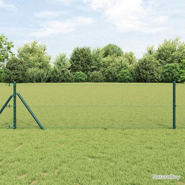 Clture Hexagonale Verte 0,8x50 m Acier