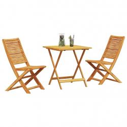 Ensemble de Mobilier d'Extérieur 3 pcs 70 x 70 x 75 cm