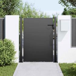 Porte de Jardin Noir 100 x 150 cm Acier peint par poudre