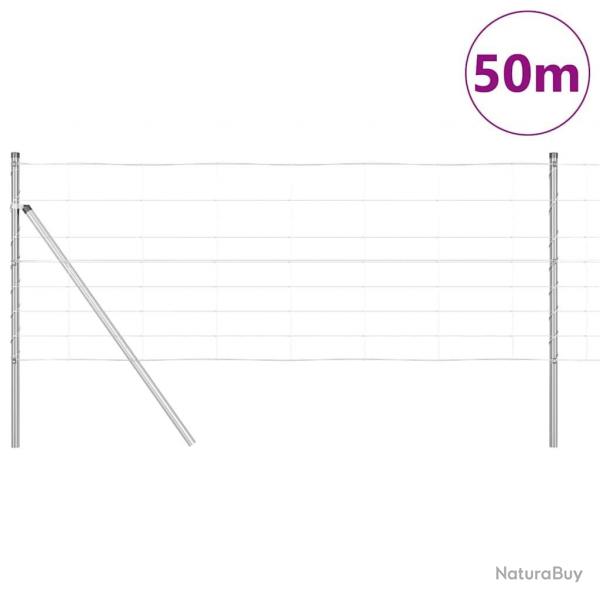 Clture de Champ 0.8x50 m en acier galvanis