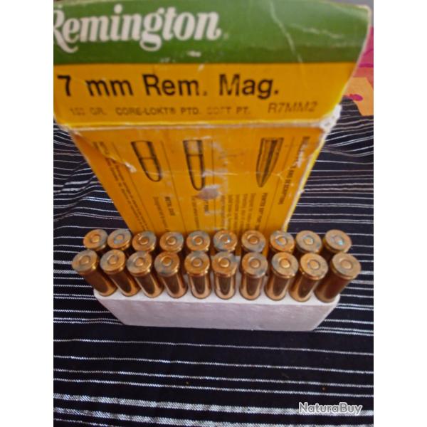 Balles Remington anciennes 7mm Mag boite de 20 units