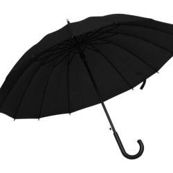 Parapluie automatique noir 120 cm tissu PG190T métal fibre de verre protection pluie soleil pratique
