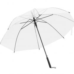 Parapluie transparent 107 cm visibilité protection pluie POE métal léger robuste polyvalent