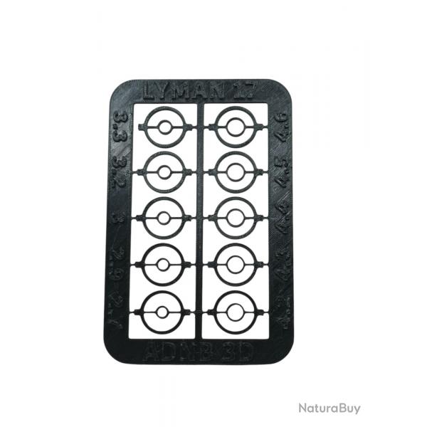 plaquette d'inserts pour guidon LYMAN srie 17