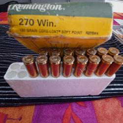Balles Remington anciennes 270 win boite de 15 unités