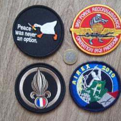 lot écussons collection militaire légion Irak exercice AIREX insignes tissu
