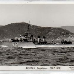 CPA - Marine Militaire -FORBIN Torpilleur 28-7-1932 N°1055