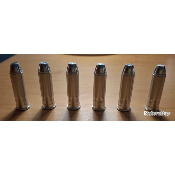 Douilles inox amortissantes de manipulation lot de 6 pour 357 magnum et 38 SP