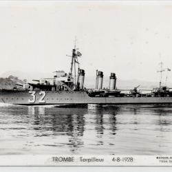 CPA - Marine Militaire - TROMBE - Torpilleur 4-8-1928 N°1060